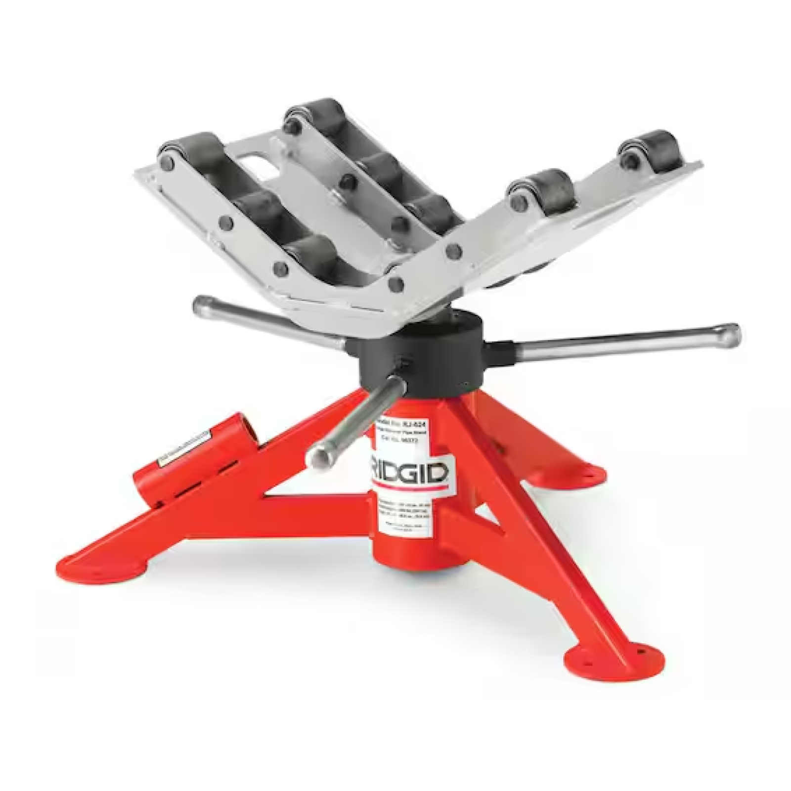 DALLAS LOCATION- AS IS RIGID 16 in.-31 in. Pipe Capacity Pipe Stand with Heavy-Duty Rollers
