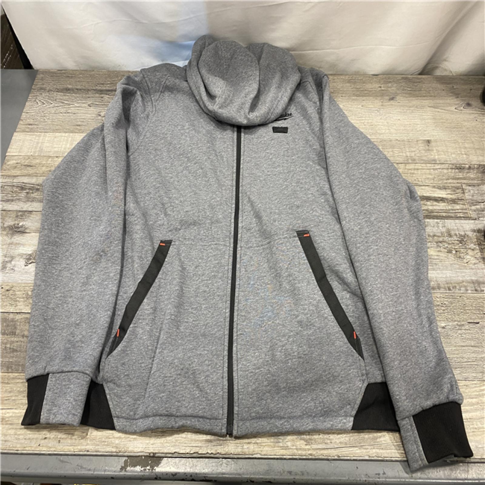 AS-IS Milwaukee Men's X-Large 12-Volt Lithium-Ion Cordless Gray Heated Jacket Hoodie Kit