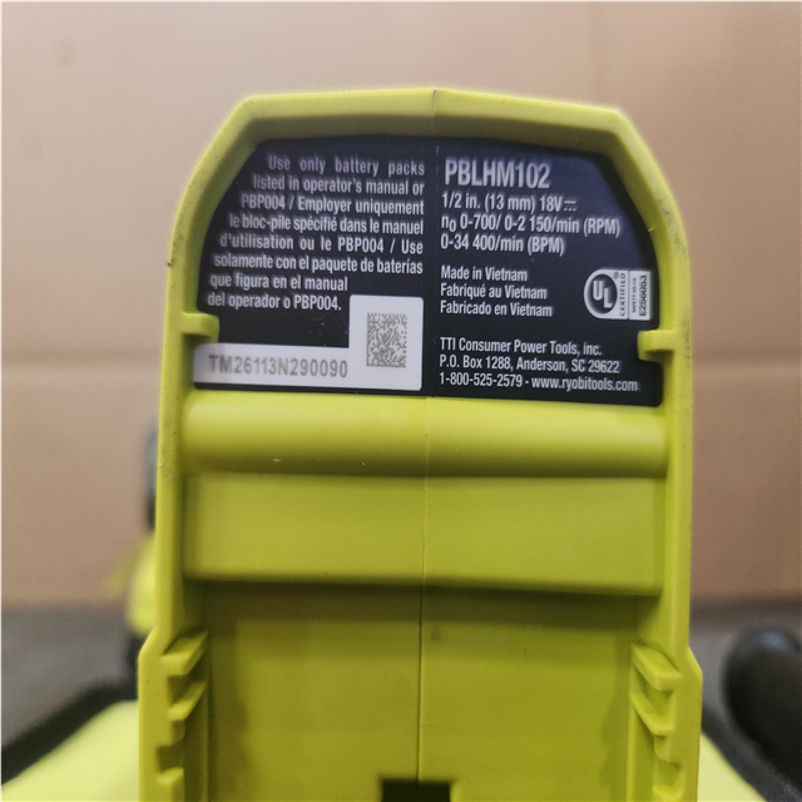 Phoenix NEW RYOBI ONE+ HP 18V Brushless Cordless 1/2 in. Hammer Drill Kit 4.0 Ah HIGH PERFORMANCE Battery, Charger, and Bag