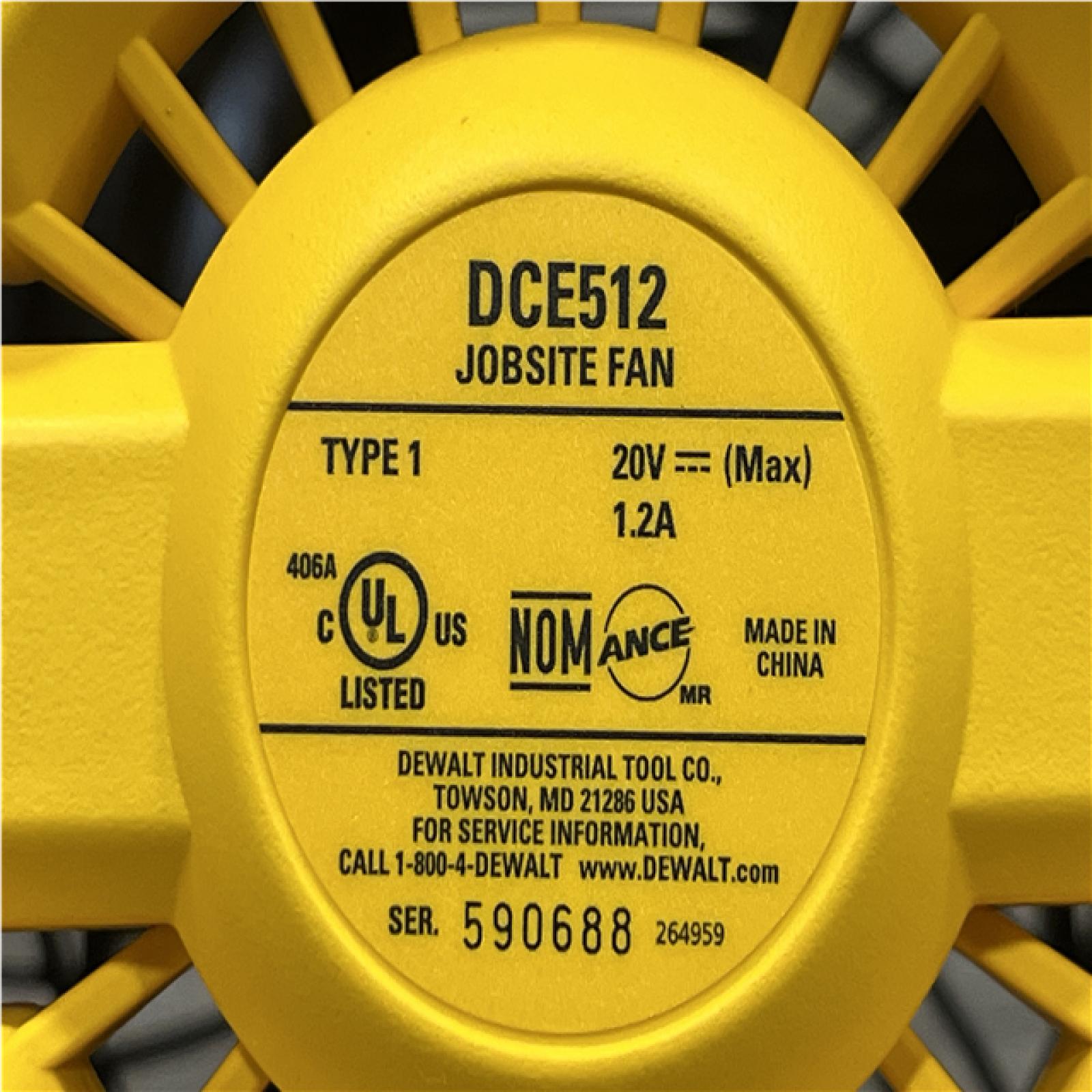 AS-IS DEWALT 20V MAX Jobsite Fan (Tool Only)