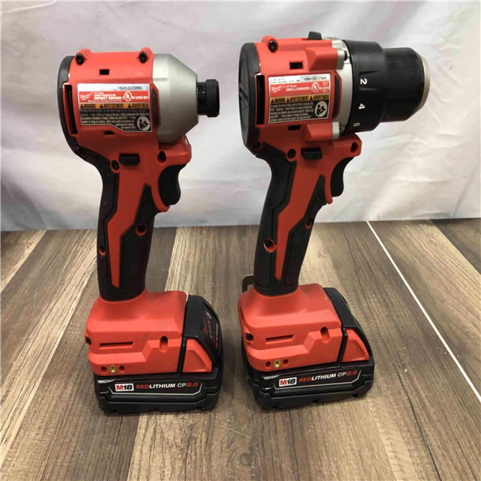 AS-IS Milwaukee 18V Lithium-Ion Brushless Cordless Compact Drill/Impact Combo Kit