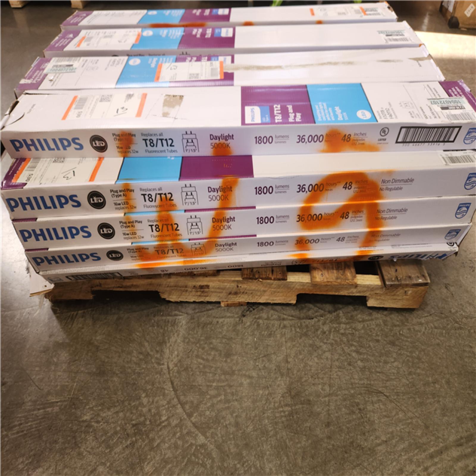 Phoenix Philips 32W T8/40W T12 Equivalent 4 ft. Type A Linear Universal Fit Daylight LED Tube Light Bulb (5000K) (2-Pack) Pallet of 24