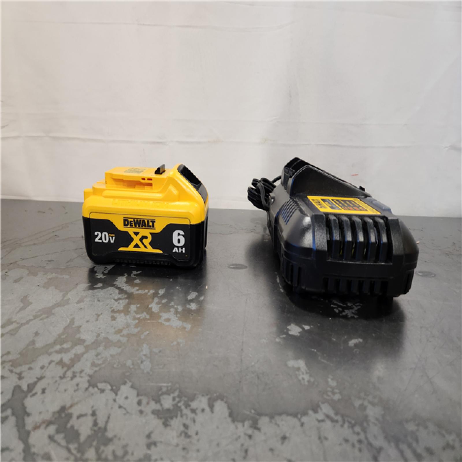 AS-IS- DEWALT 20V MAX Lithium-Ion 6.0 Ah Battery and Charger