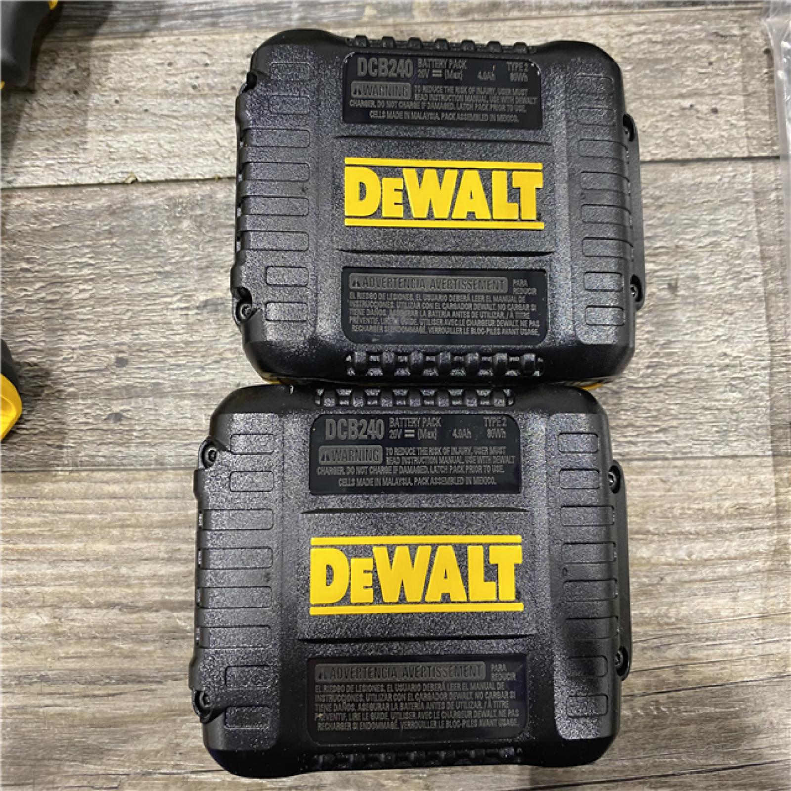 AS-IS DEWALT 20-Volt Maximum Lithium-Ion Cordless 4-Tool Combo Kit with (2) 4 Ah Batteries and Charger
