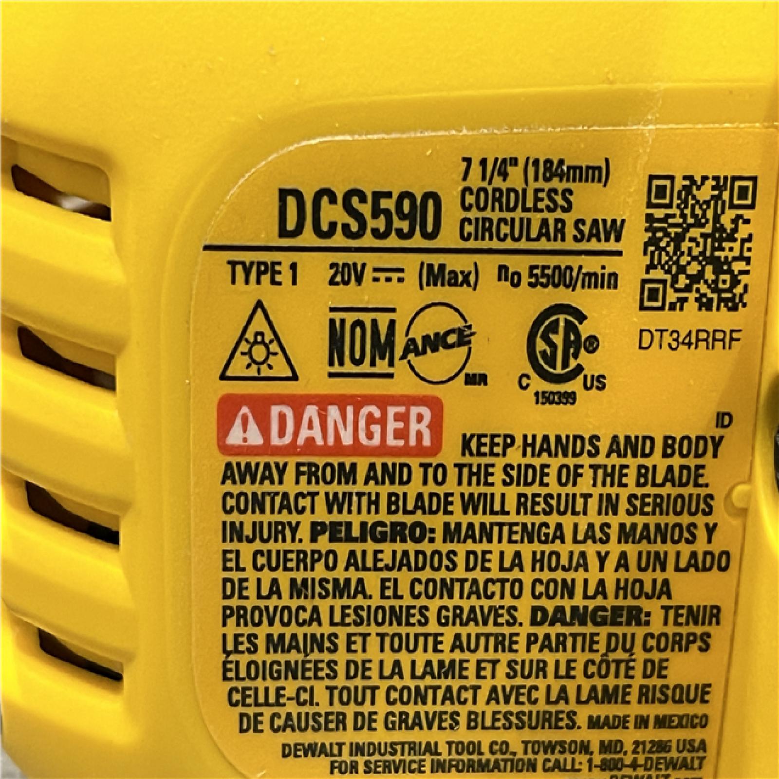 AS-IS DEWALT 20-Volt MAX 7-1/4 in. Cordless Circular Saw (Tool Only)