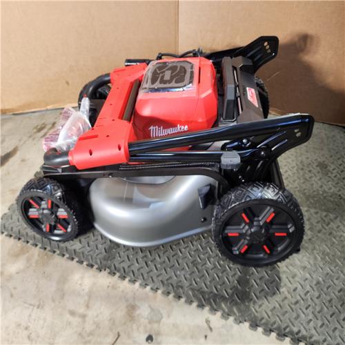 HOUSTON LOCATION - AS-IS Milwaukee M18 FUEL Brushless Cordless 21 in. Walk Behind Dual Battery Self-Propelled Mower Kit W/ RAPID CHARGER