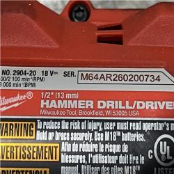 AS-IS Milwaukee FUEL 18V Lithium-Ion Brushless Cordless 1/2 in. Hammer Drill/Driver (Tool-Only)
