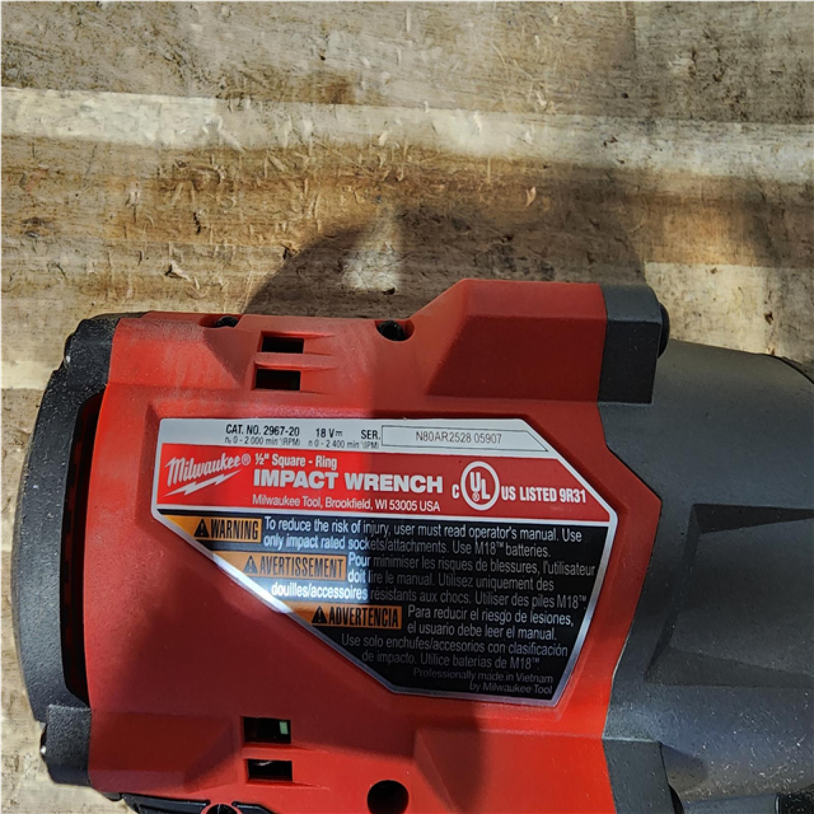 Houston Location AS-IS Milwaukee FUEL 18V Lithium-Ion Brushless Cordless 1/2 in. Impact Wrench with Friction Ring (Tool-Only)