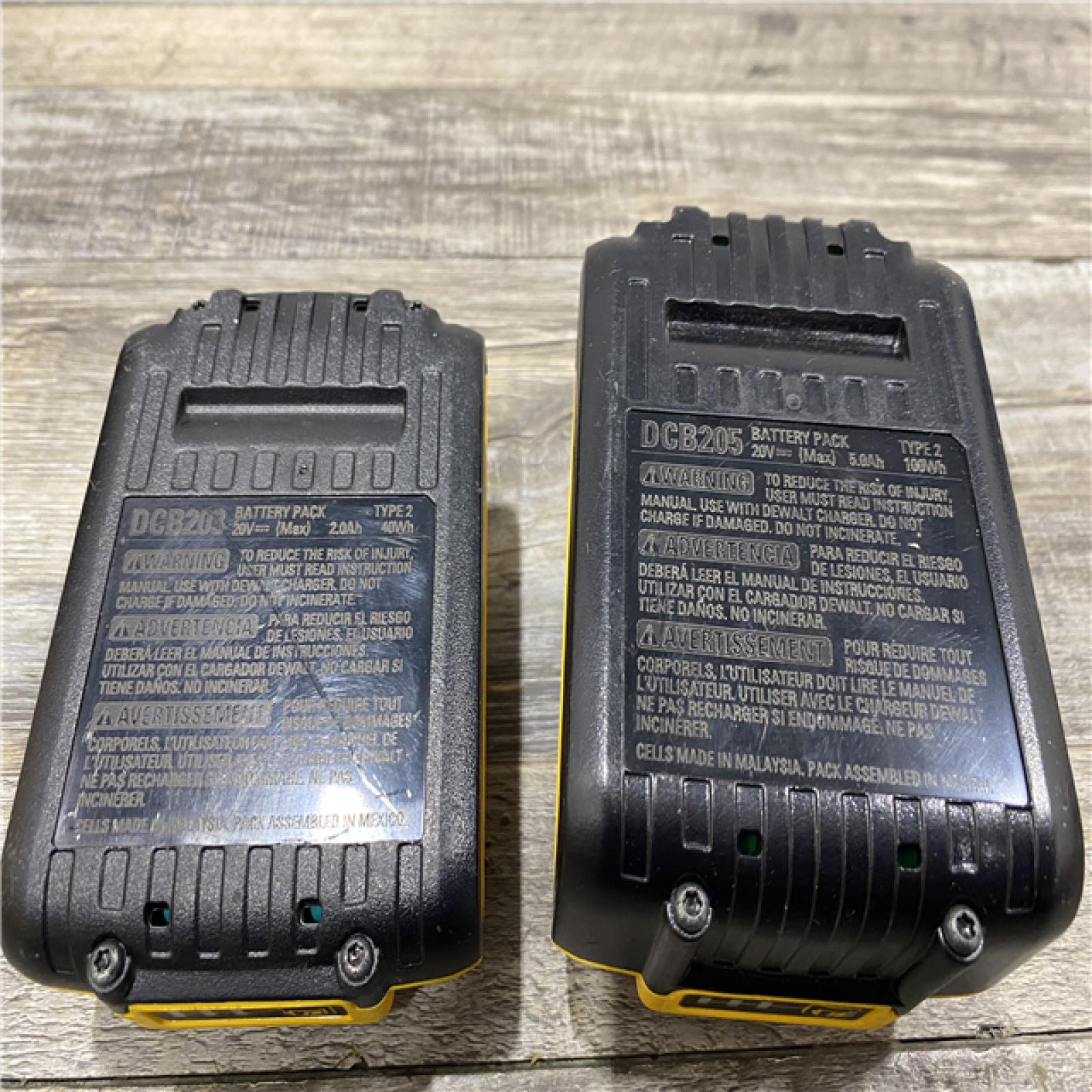 AS-IS DEWALT 20V MAX Lithium-Ion Battery Kit with 5.0Ah and 2.0Ah Battery and Charger