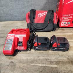 HOUSTON LOCATION - AS-IS Milwaukee M18 18V Lithium-Ion Brushless Cordless Compact Drill/Impact Combo Kit (2-Tool) W/(2) 2.0 Ah Batteries  Charger & Bag