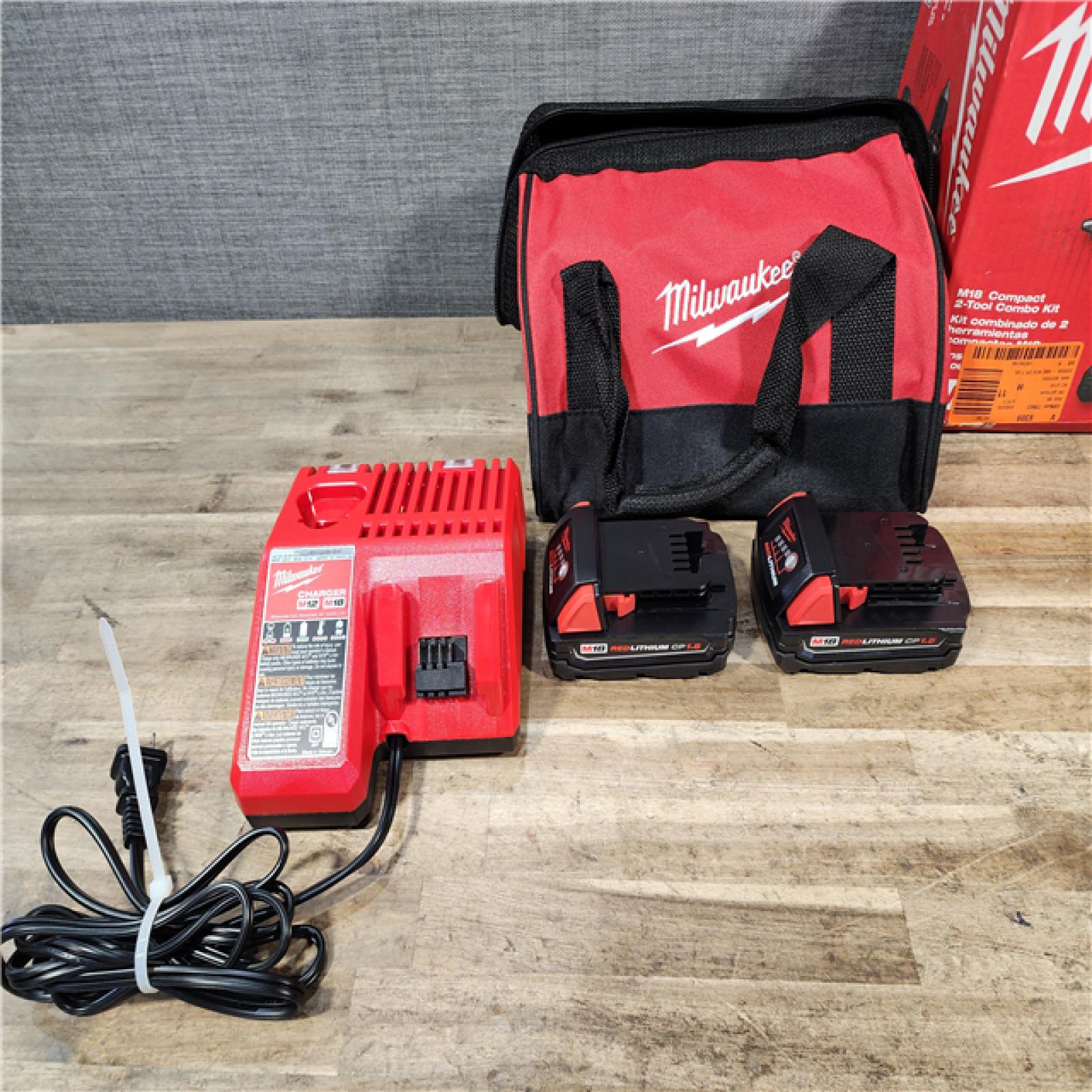 HOUSTON LOCATION - AS-IS Milwaukee M18 Brushed Cordless (2-Tool) Drill/Driver and Impact Driver Kit