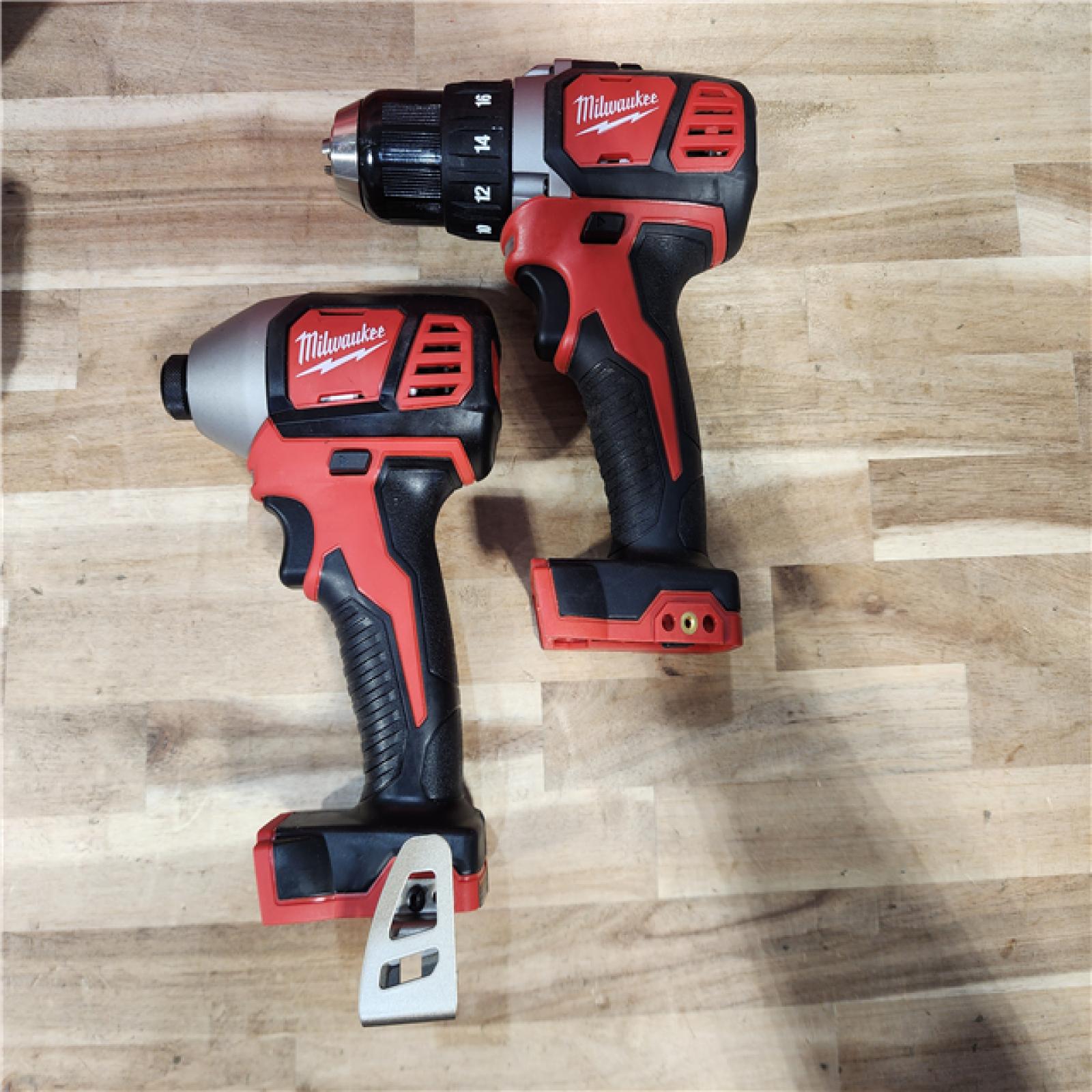 HOUSTON LOCATION - AS-IS Milwaukee  18V Lithium-Ion Cordless Drill Driver/Impact Driver Combo Kit