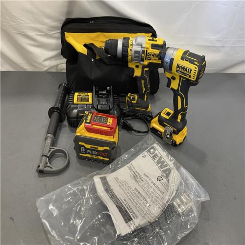 AS-IS - DEWALT 20V MAX Cordless Brushless Hammer Drill/Driver 2 Tool Combo Kit with FLEXVOLT ADVANTAGE