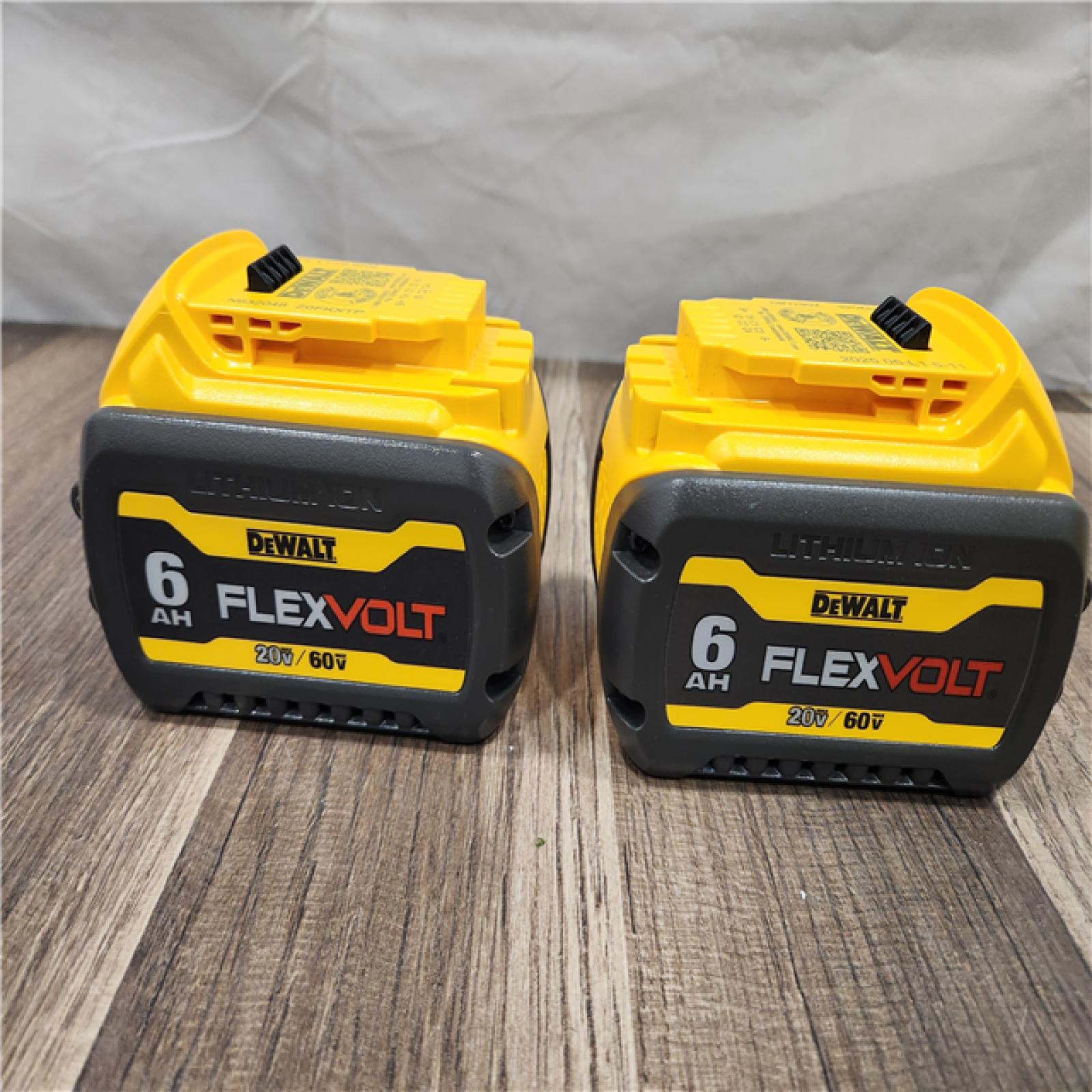 AS-IS DEWALT FLEXVOLT 20V/60V MAX Lithium-Ion 6.0Ah Battery Pack (2 Pack)