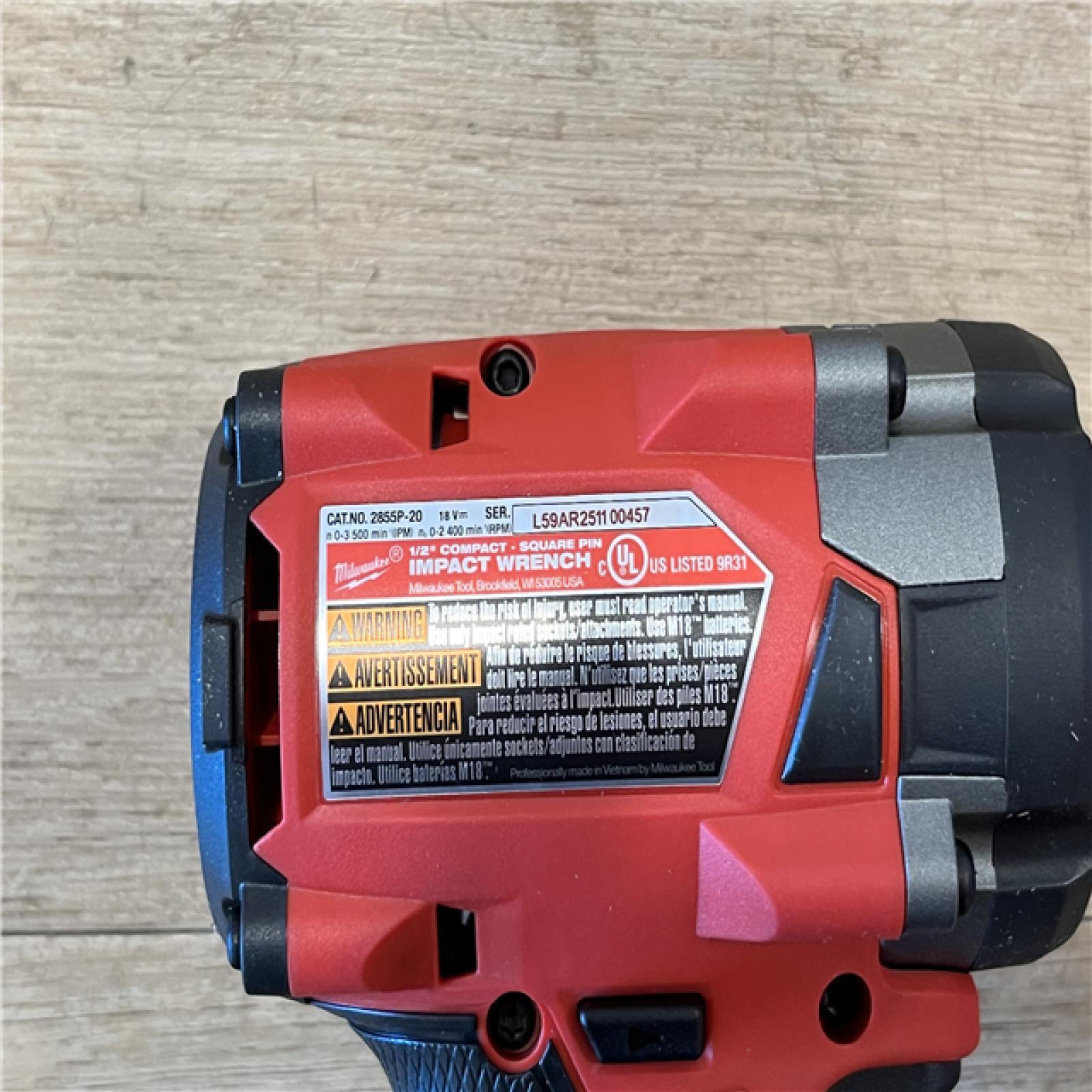 AS-IS Milwaukee Cordless Compact Impact Wrench with Pin Detent (Tool-Only)