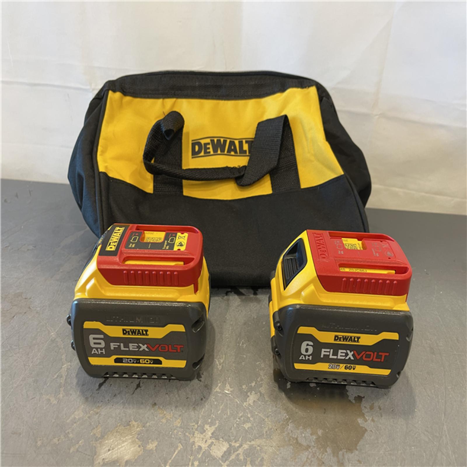 AS-IS - DEWALT FLEXVOLT 20-Volt/60-Volt MAX Lithium-Ion 6.0Ah Battery Pack (2-Pack)