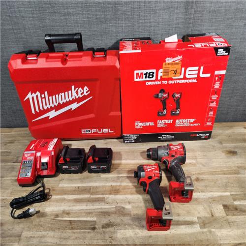 HOUSTON LOCATION - AS-IS MILWAUKEE FUEL 18V Lithium-Ion Brushless Cordless Hammer Drill and Impact Driver Combo Kit (2-Tool) with 2 Batteries