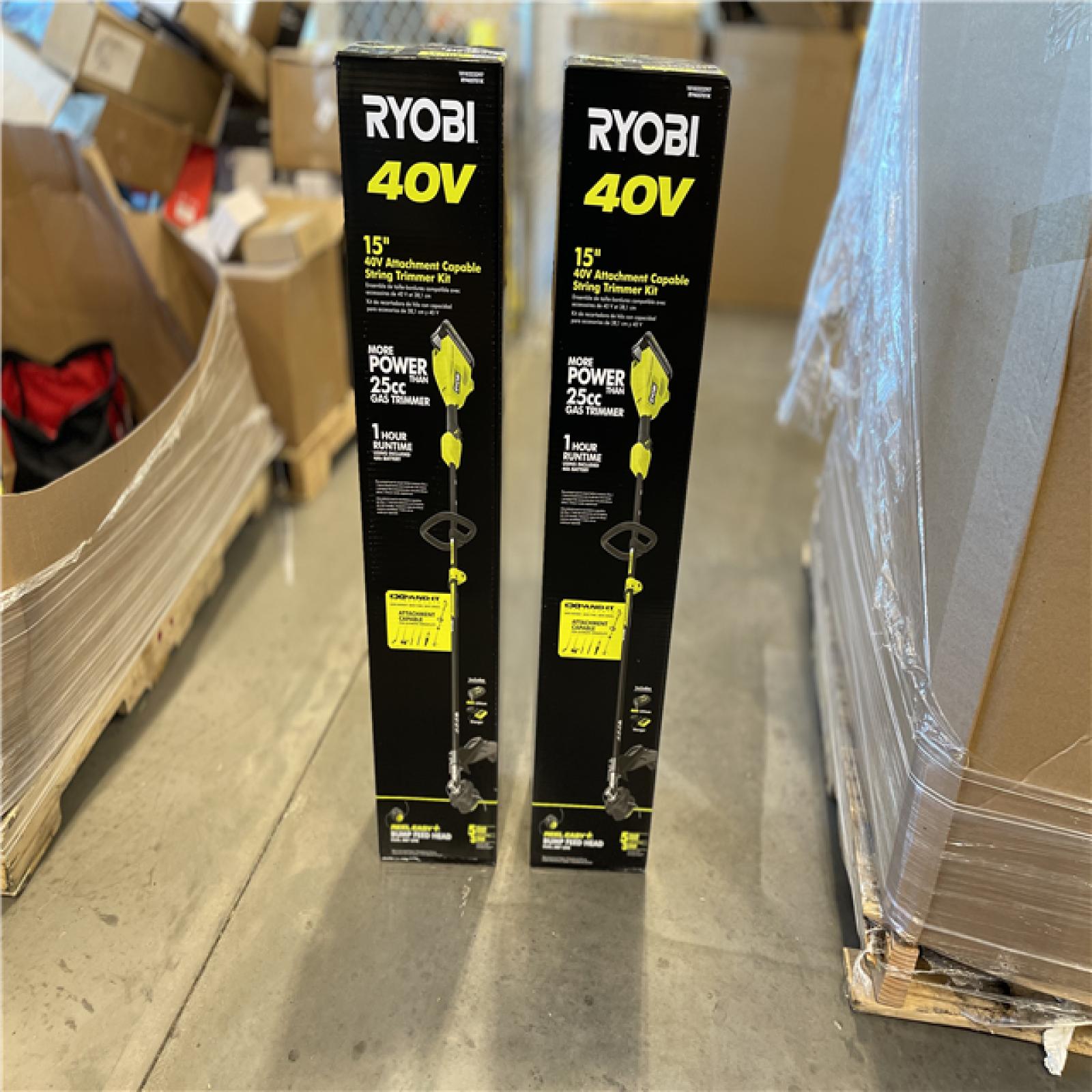 NEW! - 40V 15 in. Expand-It Cordless Battery Attachment Capable String Trimmer Kit (Set of 2)