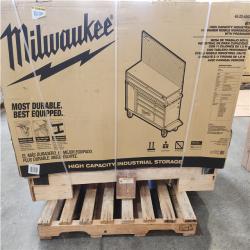 Phoenix NEW Milwaukee High Capacity 61 in. W x 22.1 in D 11-Drawer Mobile Workbench Cabinet with Solid Wood Top and Pegboard