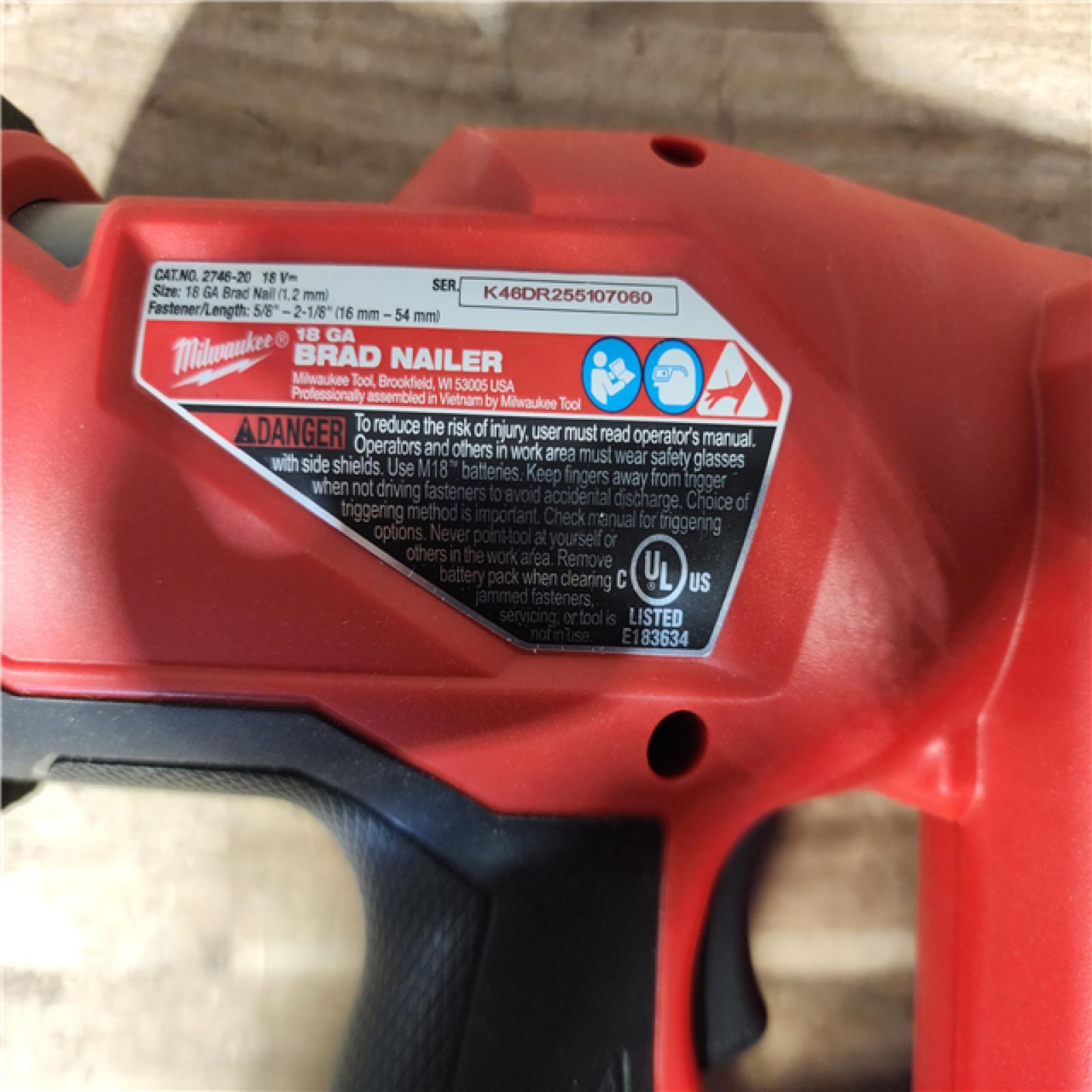 HOUSTON LOCATION - AS - IS Milwaukee FUEL 18-Volt Lithium-Ion Brushless Cordless Gen II 18-Gauge Brad Nailer (Tool-Only)