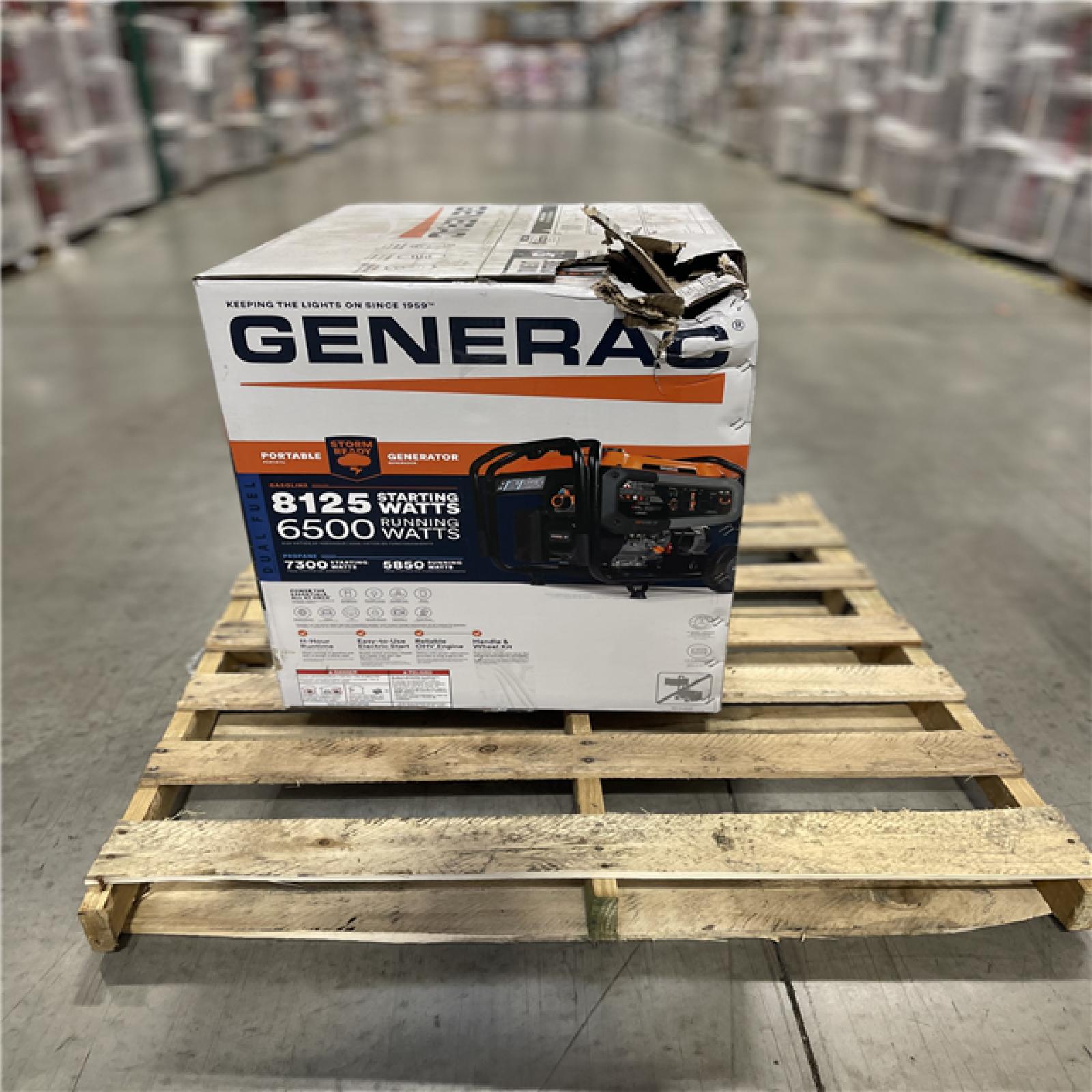 DALLAS LOCATION - AS-IS GENERAC 6 500 WATTS GENERATOR