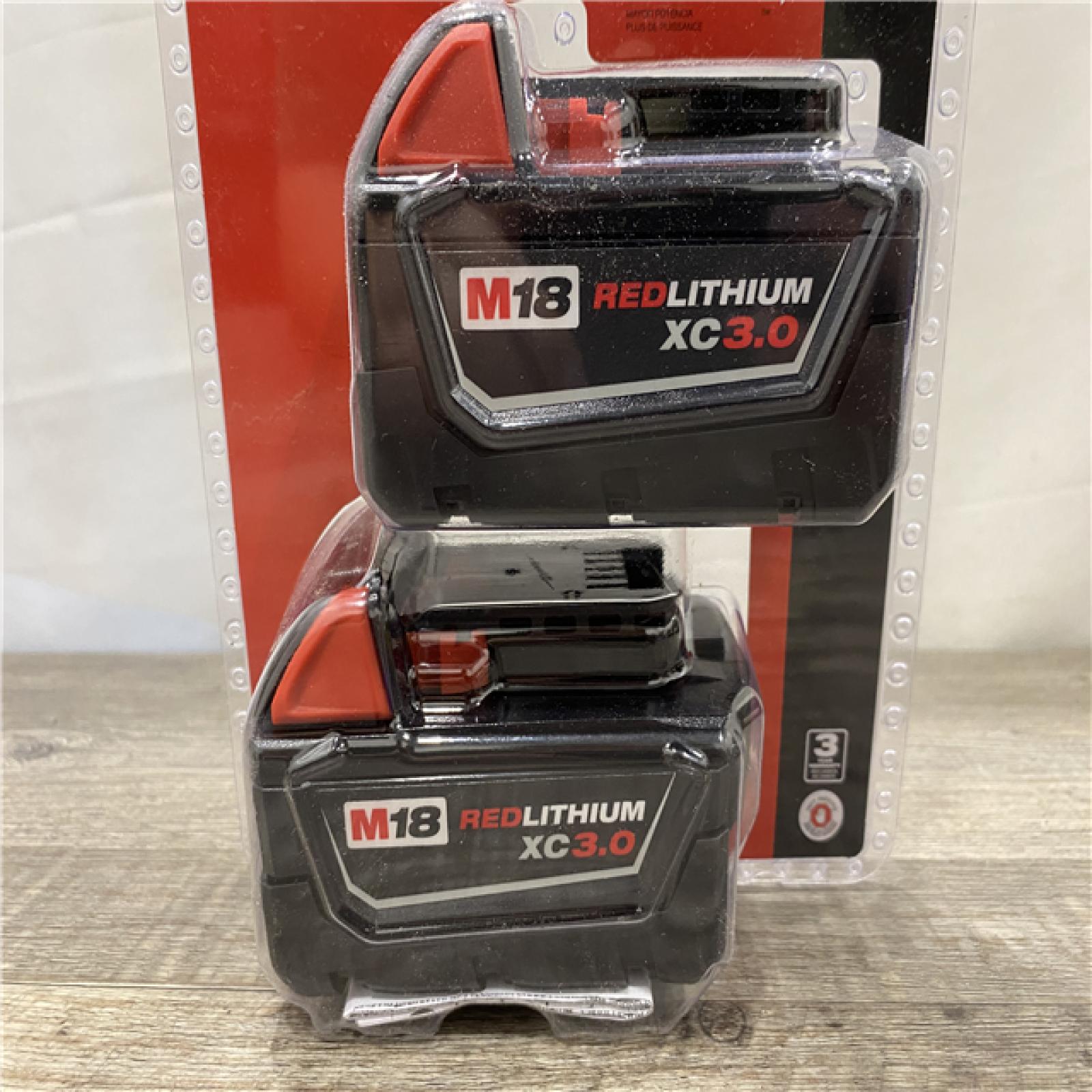 NEW - Milwaukee 18-Volt Lithium-Ion XC Extended Capacity Battery Pack 3.0Ah (2-Pack)