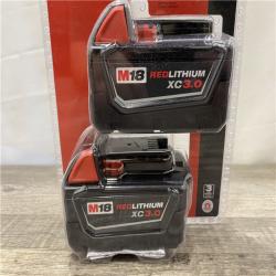 NEW - Milwaukee 18-Volt Lithium-Ion XC Extended Capacity Battery Pack 3.0Ah (2-Pack)