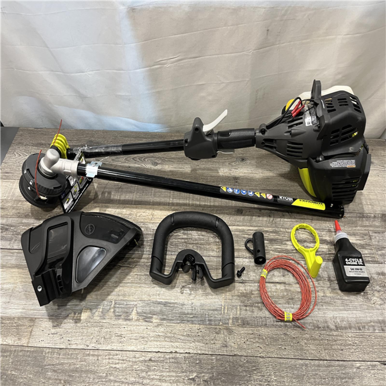 AS-IS RYOBI 4-Stroke 30 cc Attachment Capable Straight Shaft Gas Trimmer
