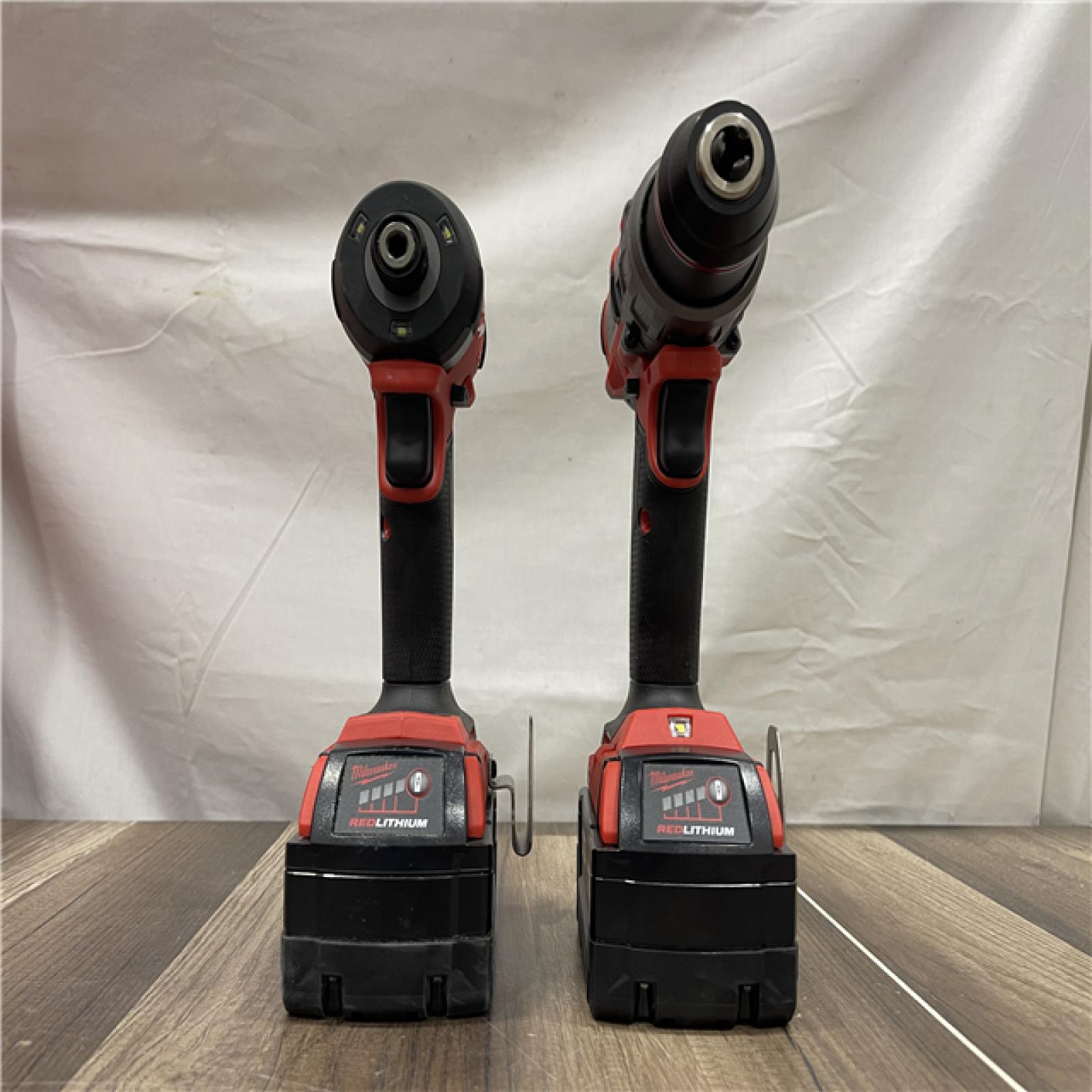 AS-IS Milwaukee  FUEL 18V Lithium-Ion Brushless Cordless Hammer Drill and Impact Driver Combo Kit