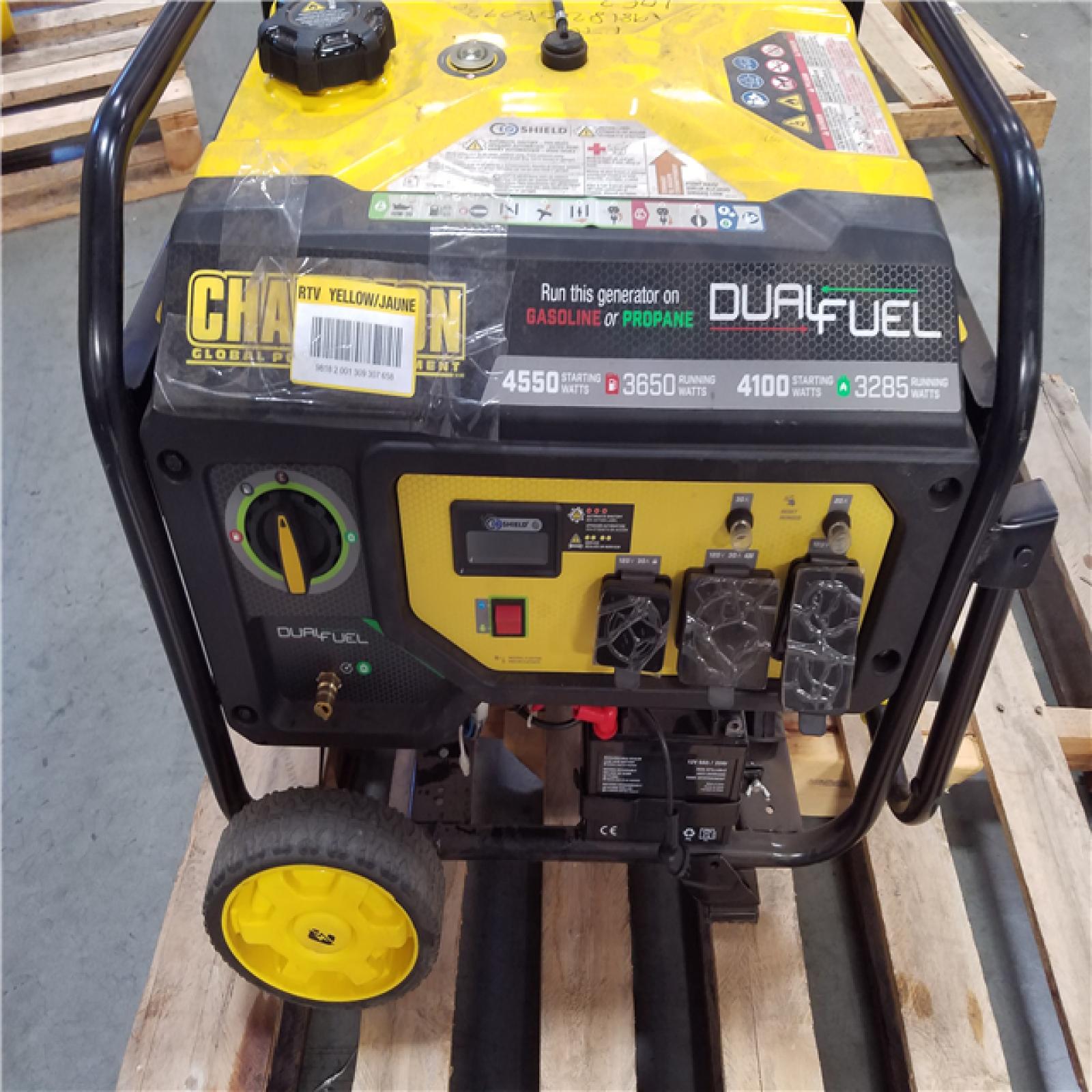 CALIFORNIA AS-IS CHAMPION DUAL FUEL PORTABLE GENERATOR