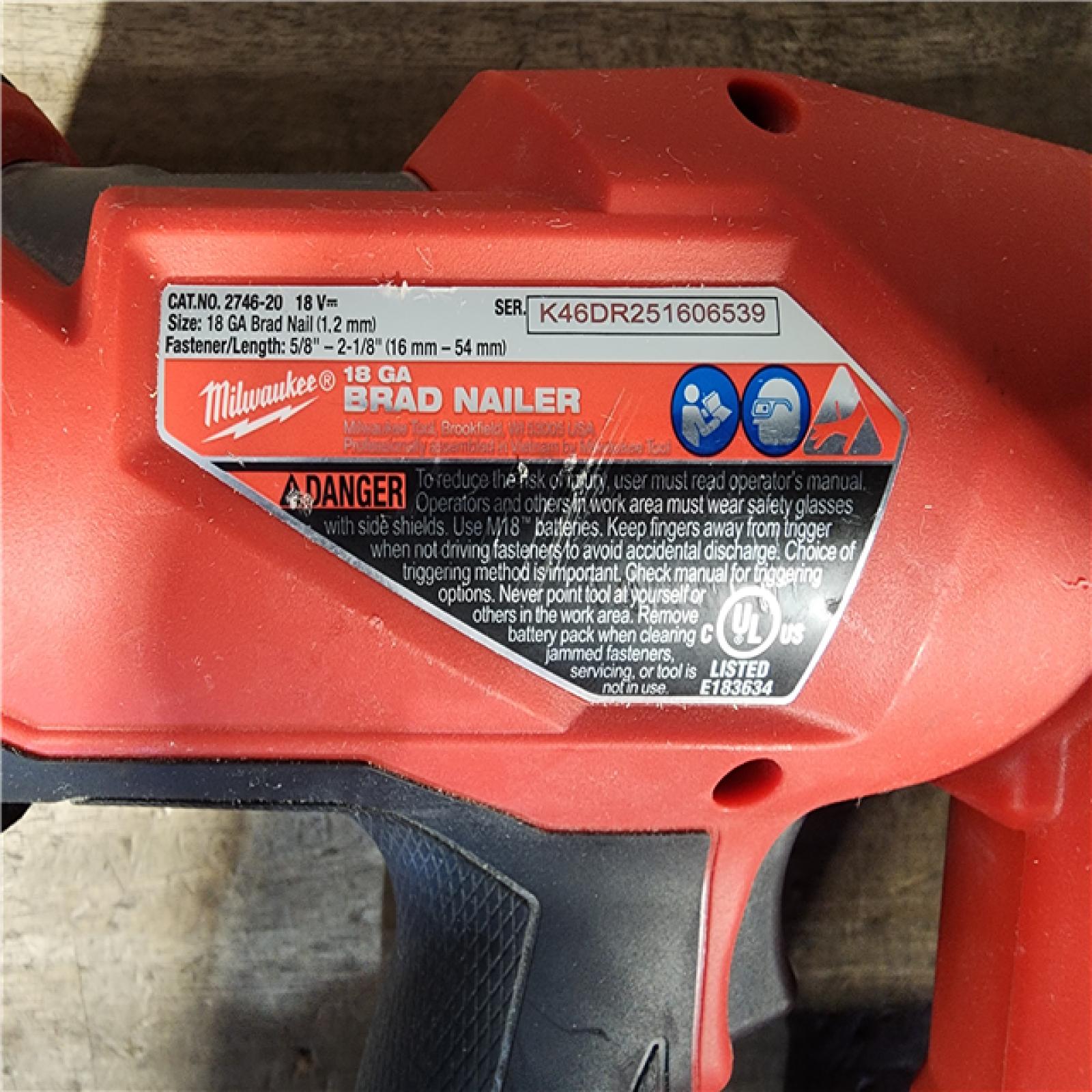 HOUSTON LOCATION - AS-IS Milwaukee M18 FUEL 18 Gauge Brad Nailer (TOOL ONLY)