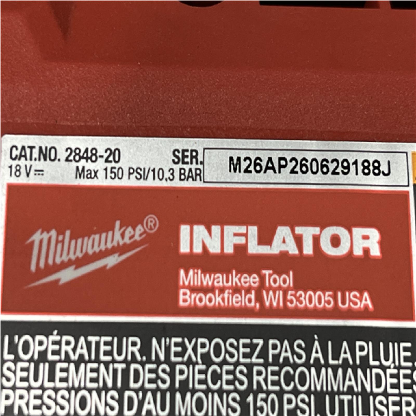 AS-IS Milwaukee 18-Volt Lithium-Ion Cordless Electric Portable Inflator (Tool-Only)