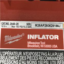 AS-IS Milwaukee 18-Volt Lithium-Ion Cordless Electric Portable Inflator (Tool-Only)