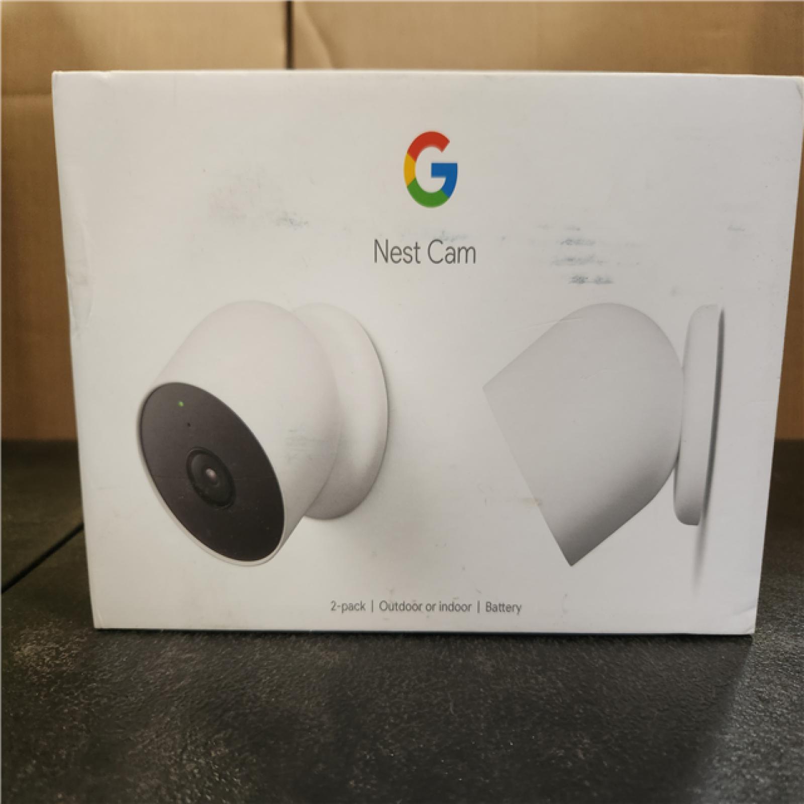 Phoenix AS-IS Google Nest Indoor/Outdoor Wireless Smart Security Camera (Battery) 2-Pack