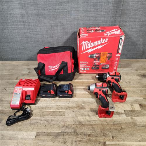 HOUSTON LOCATION - AS-IS Milwaukee 18V Lithium-Ion Cordless Drill Driver/Impact Driver Combo Kit