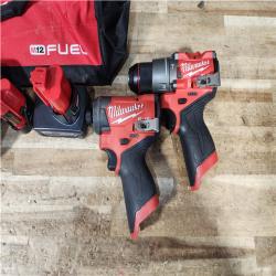 HOUSTON LOCATION - AS - IS Milwaukee FUEL 12-Volt Lithium-Ion Brushless Cordless Hammer Drill and Impact Driver Combo Kit