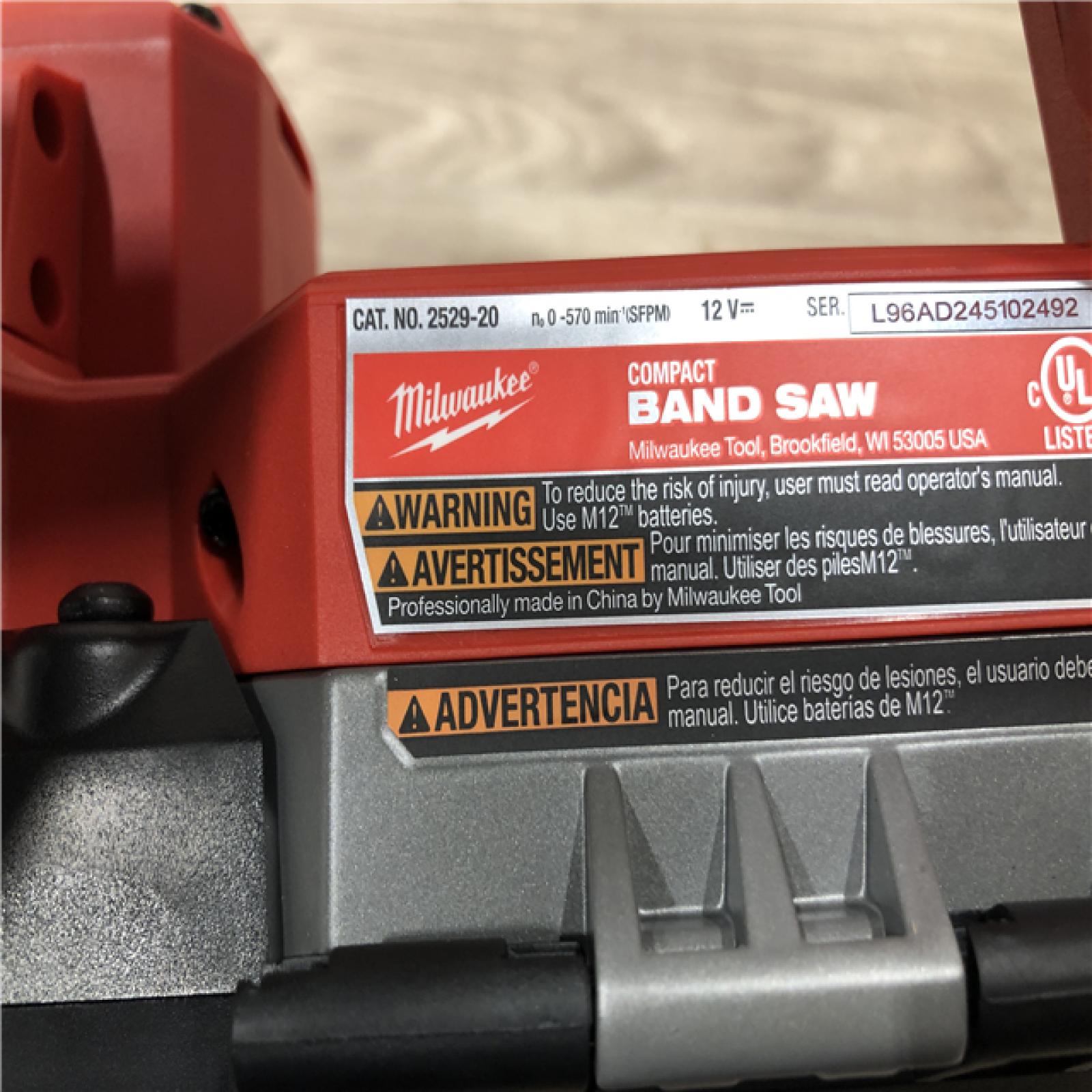 AS-IS Milwaukee  M12 FUEL Lithium-Ion Cordless Compact Band Saw Kit