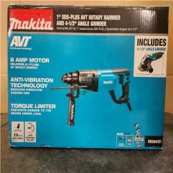 Phoenix NEW Makita 8 Amp 1 in. Corded SDS-Plus Concrete/Masonry AVT Rotary Hammer Drill with 4-1/2 in. Corded Angle Grinder with Hard Case