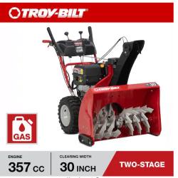 DALLAS LOCATION - Troy-Bilt Storm 30 in. 357cc Two-Stage Electric Start Gas Snow Blower with Power Steering and Heated Grips