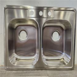Phoenix Location NEW Aspen Stainless Steel Top mount 33 22G Double Bowl Sink Pallet (20 Sinks) (SEALED)