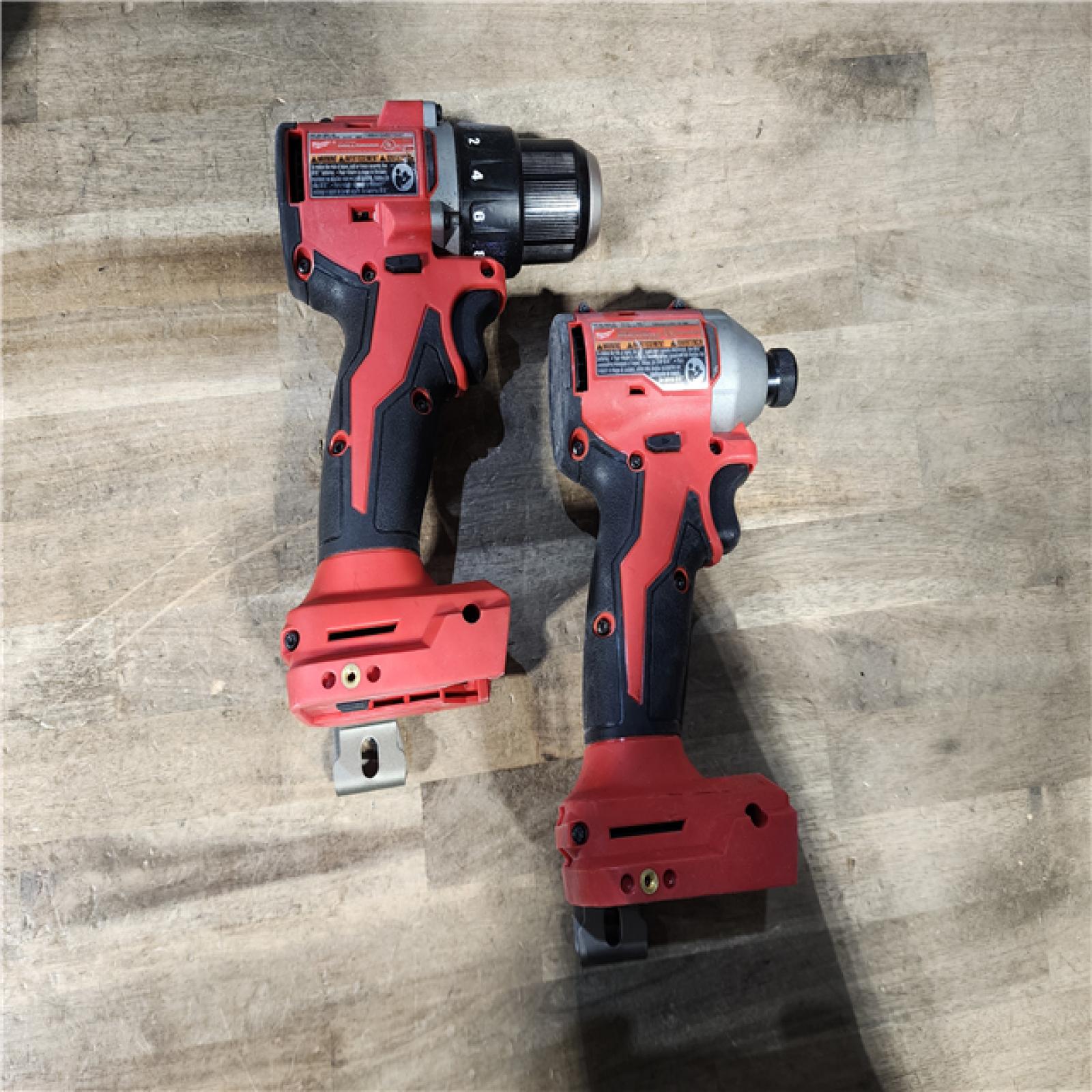 HOUSTON LOCATION - AS-IS Milwaukee M18 18V Lithium-Ion Brushless Cordless Compact Drill/Impact Combo Kit (2-Tool) W/(2) 2.0 Ah Batteries  Charger & Bag