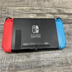 AS-IS Nintendo Switch with Neon Blue and Neon Red Joy-Con