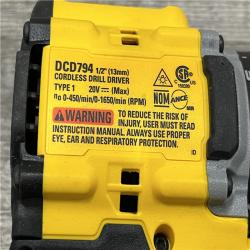 AS-IS DEWALT Atomic 20V Lithium-Ion Cordless Compact 1/2 in. Drill/Driver Kit