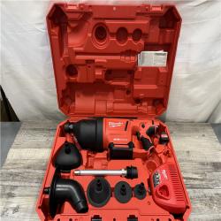 AS-IS Milwaukee 12-Volt Lithium-Ion Cordless Drain Cleaning Airsnake Air Gun Kit