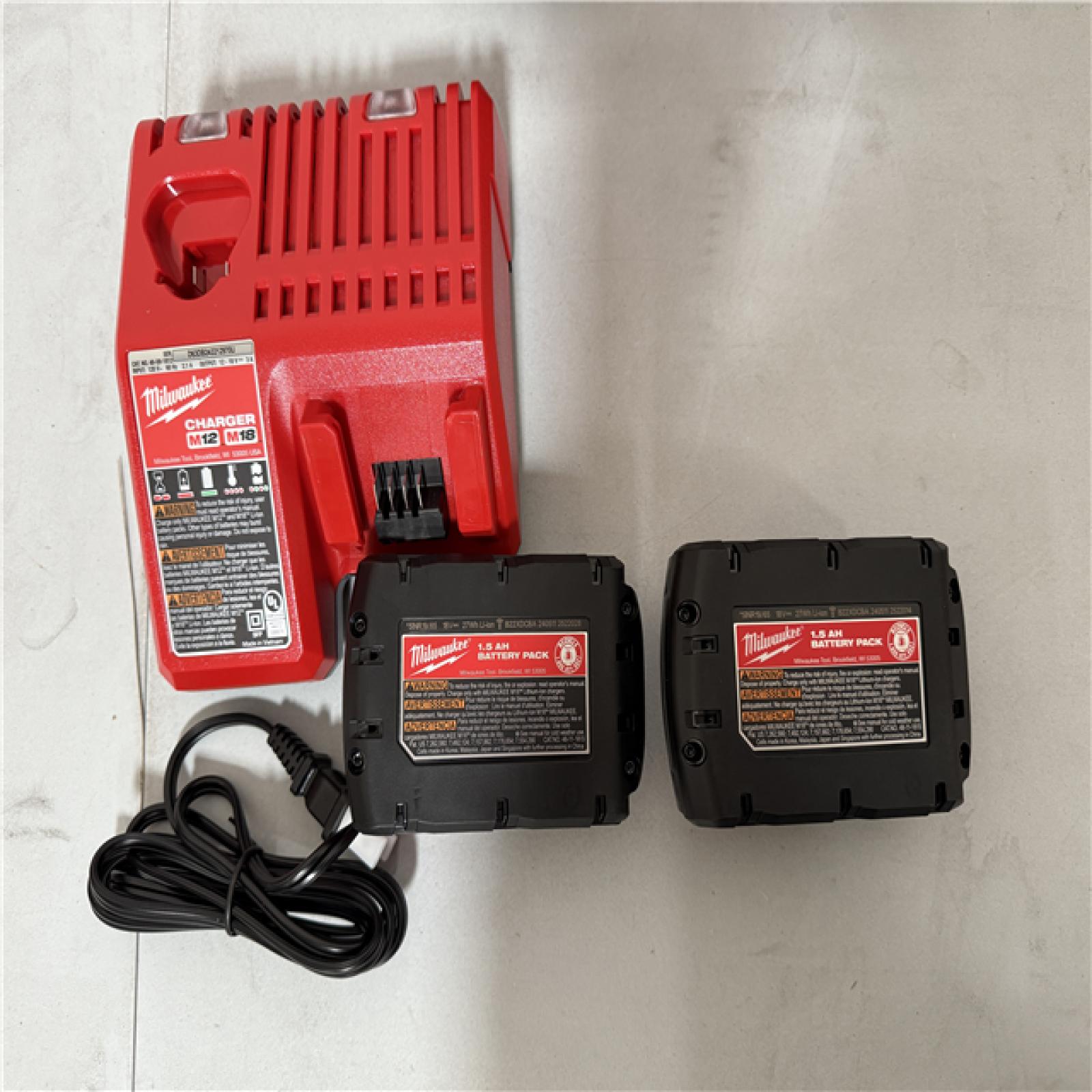 California NEW Milwaukee M18 Compact 2-Tool Combo Kit, Includes (2) 1.5 AH Batteries, Charger and Tool Bag