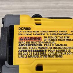 AS-IS DEWALT Shell 20v Max XR Impact Driver (Tool-Only)