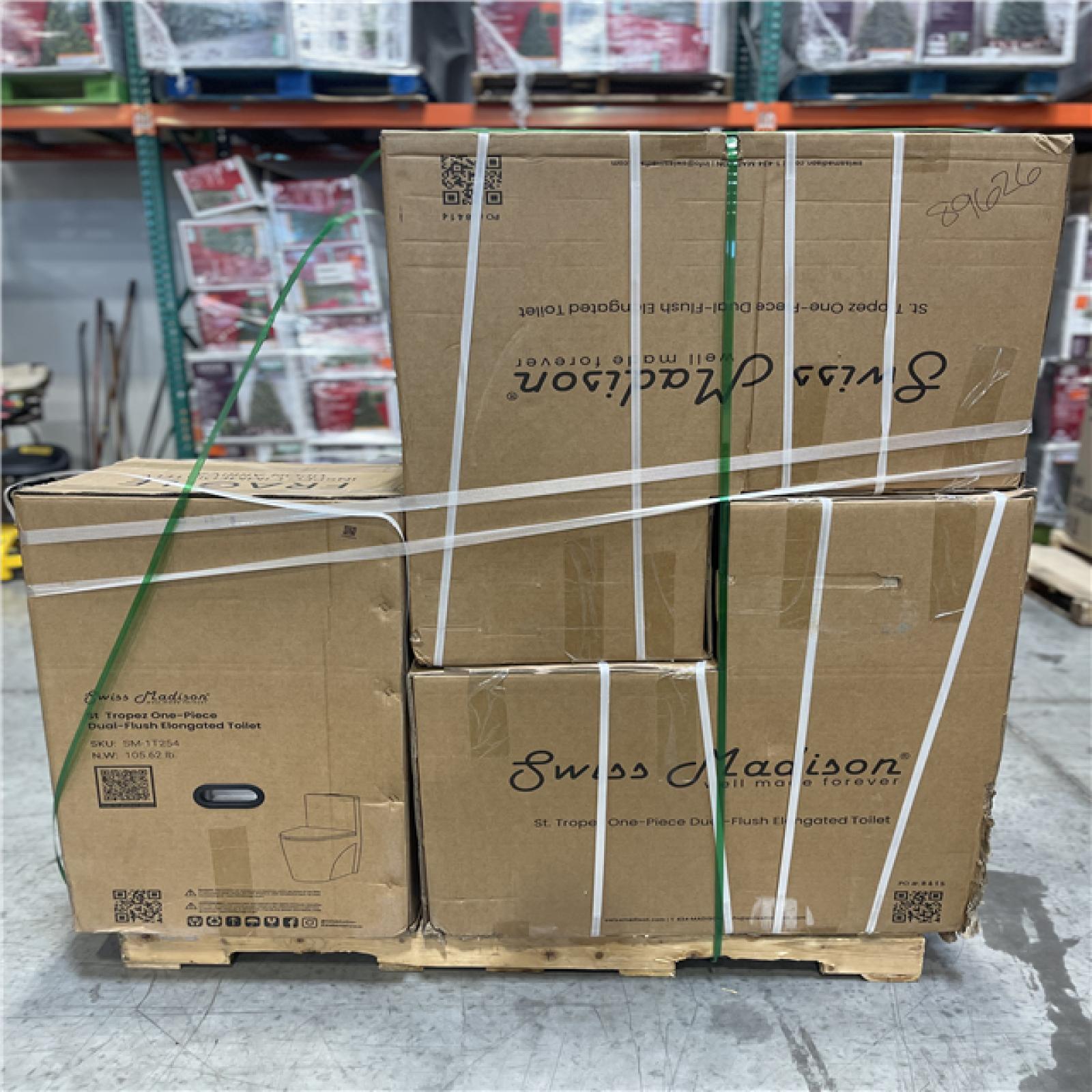 DALLAS LOCATION- SWISS MADISON St Tropez One Piece Elongated Toilet PALLET (5 UNITS)