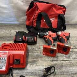 AS-IS Milwaukee 18V Lithium-Ion Brushless Cordless Compact Drill/Impact Combo Kit