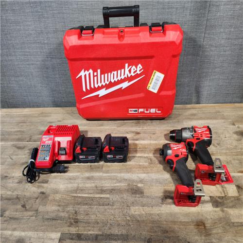 HOUSTON LOCATION - AS-IS MILWAUKEE FUEL 18V Lithium-Ion Brushless Cordless Hammer Drill and Impact Driver Combo Kit