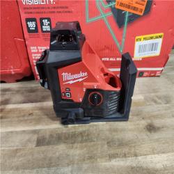 HOUSTON LOCATION - AS-IS Milwaukee-3632-21 M12 Green Beam Laser 360° 3-Plane Kit